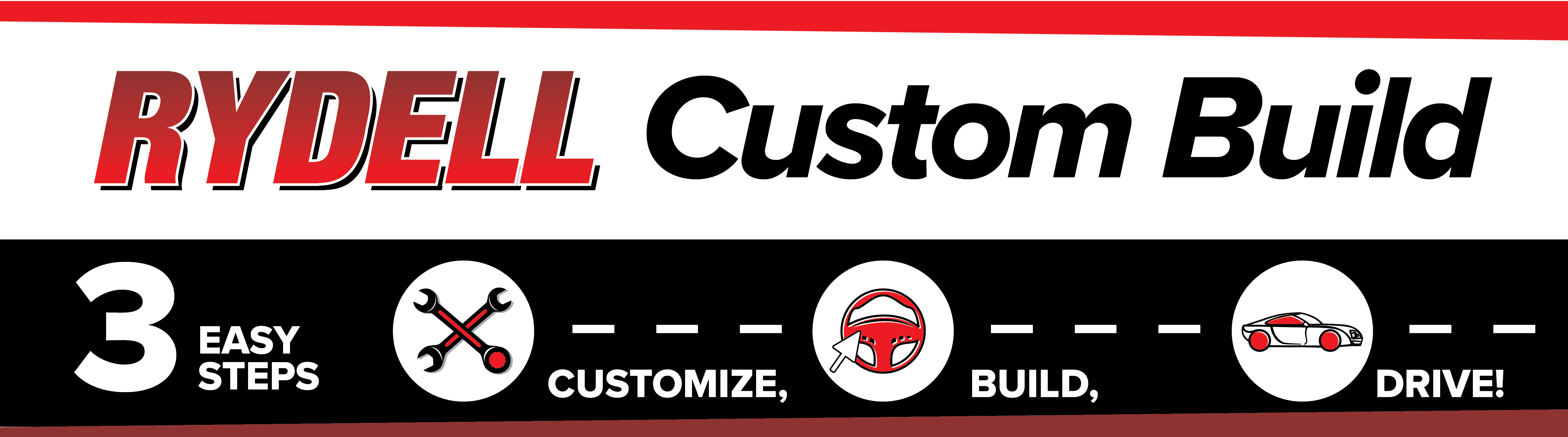 Rydell Custom Build - 3 easy steps - customize, build, drive!