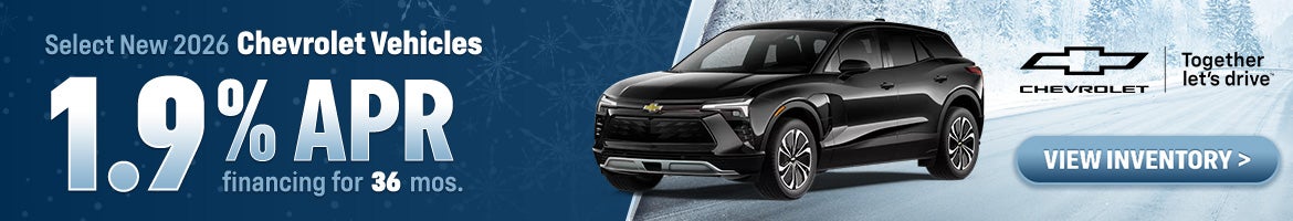 1.9% APR Financing for 36 Months