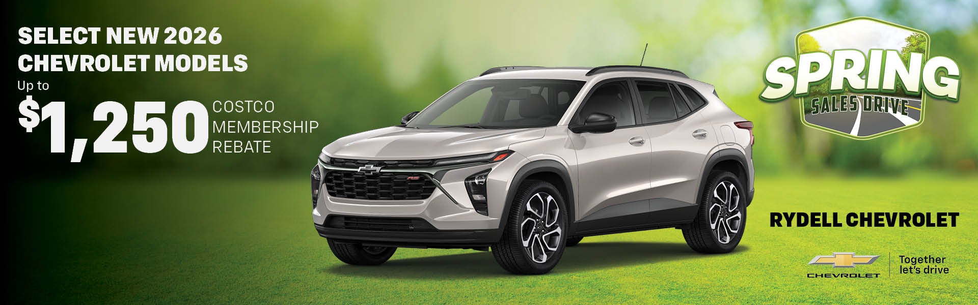 Select New 2026 Chevrolet Models $1,250 Costco Member Rebate