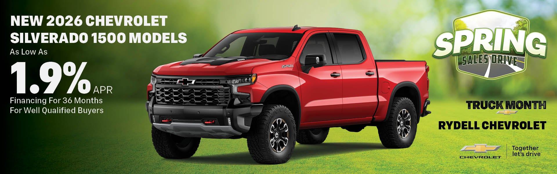 New 2026 Silverado 1500 Models As Low As 1.9% APR
