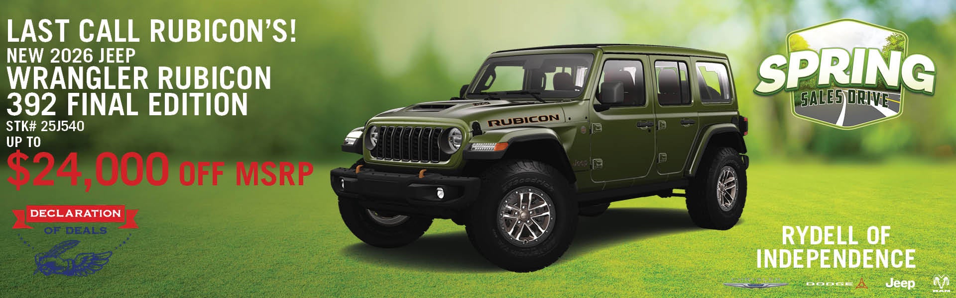 New 2026 Jeep Wrangler Rubicon 392 Final Edition