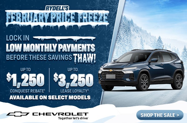 Low Monthly Payments on New Chevrolet Models!